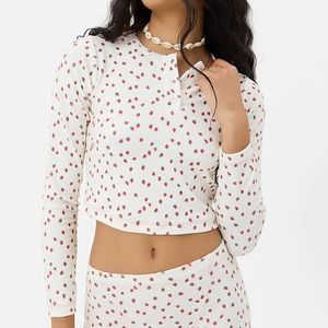 Frankie’s Bikinis strawberry terry long sleeve gigi hadid